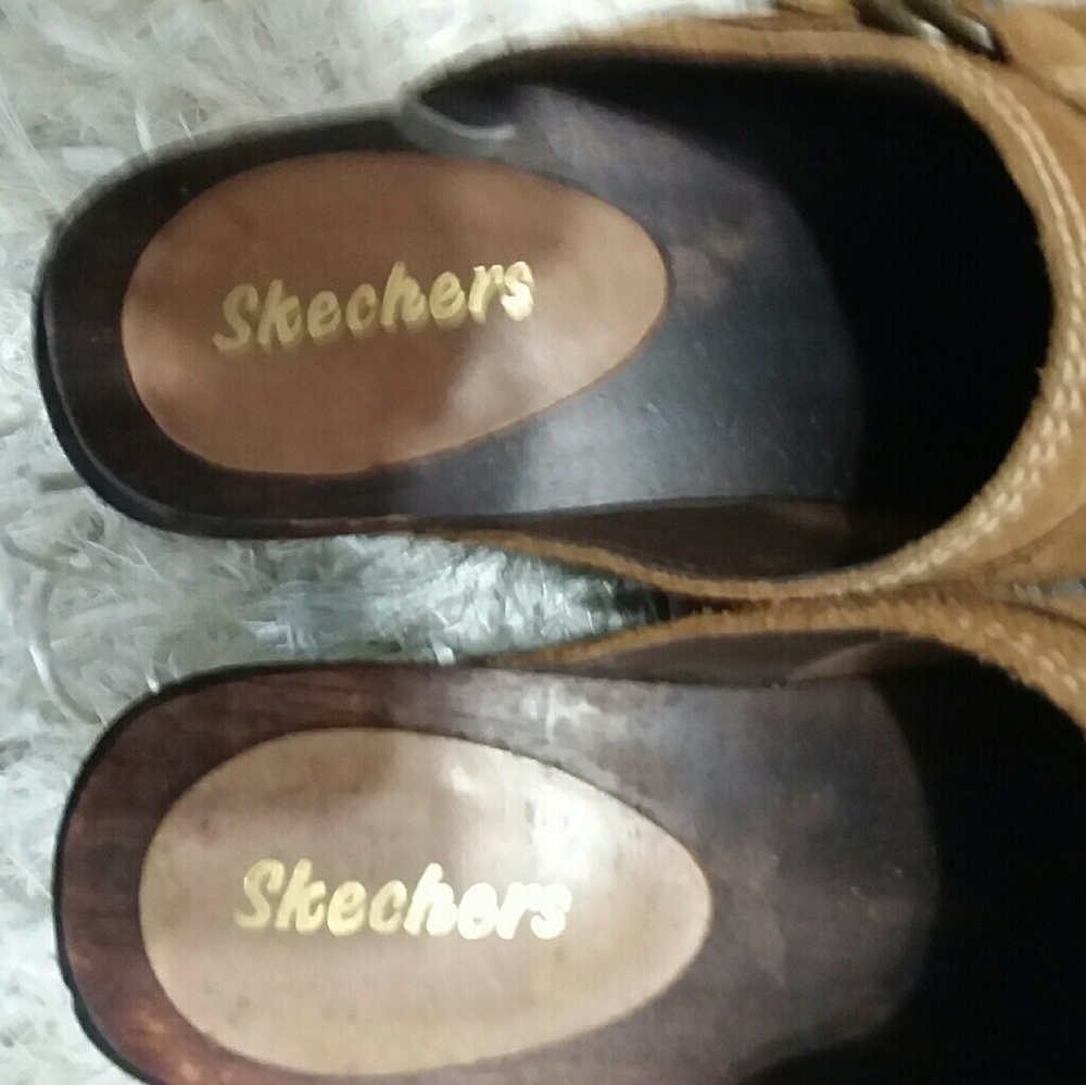 SKETCHERS WOODEN WEDGES SIZE 7 - Picture 2 of 6